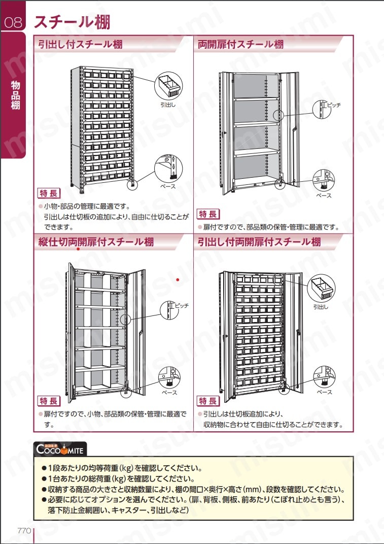 日本ファイリング 背板・側板付軽量物品棚W1200D450H2400F6 LA84S-26 キッチン収納、ラック