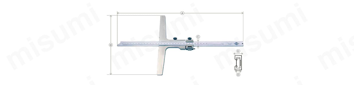 ロングベース形デプスゲージベース250mm | 中村製作所 | MISUMI(ミスミ)