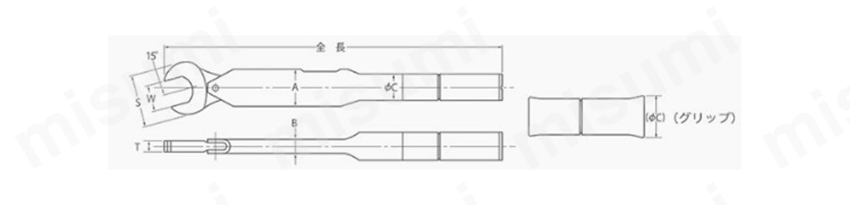 カノン スパナ式単能形トルクレンチ N310SPK | 中村製作所 | MISUMI