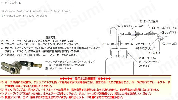 ハスコー OM-15A ワンマンブリーダー ＨＡＳＣＯ MISUMI(ミスミ)