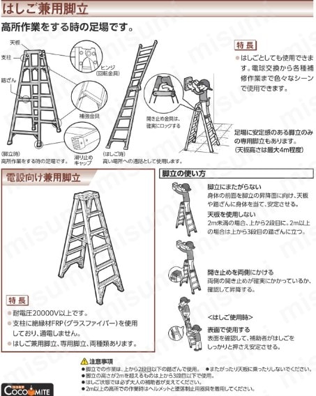 脚部伸縮式アルミはしご兼用脚立 RYZ用オプション | 長谷川工業