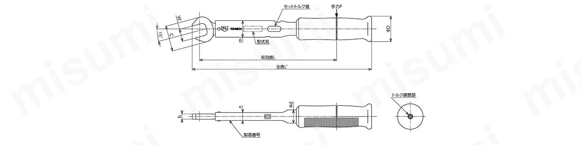 スパナヘッド付単能型トルクレンチ SP8N2X10 | 東日製作所