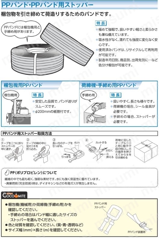 SPOT-PPM12 | 機械用バンド PPバンド | 昌弘機工 | MISUMI(ミスミ) SPOT-PPM12 | 機械用バンド PPバンド | 昌弘機工 | MISUMI(ミスミ)