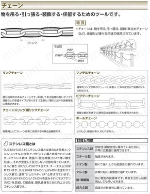 大洋 SUS リンクチェーン 5mm (定尺30m) | 大洋製器工業 | MISUMI(ミスミ)
