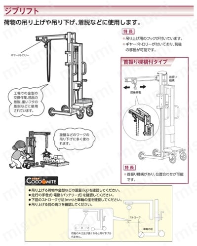 手動式荷揚機 あげ太郎Jr. | 長谷川工業 | MISUMI(ミスミ)