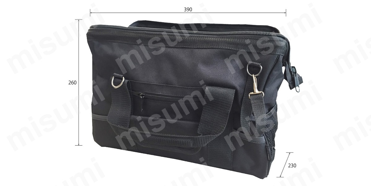 注目ブランド ツールバッグ 390×230×260 24ポケット ブラック色 | トラスコ 腰袋、工具ホルダー