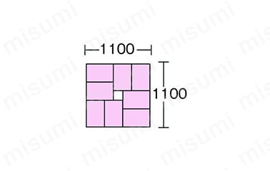 1,100角パレット（1段に8個）