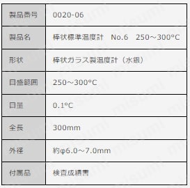 棒状標準温度計 0020シリーズ | アズワン | MISUMI(ミスミ)