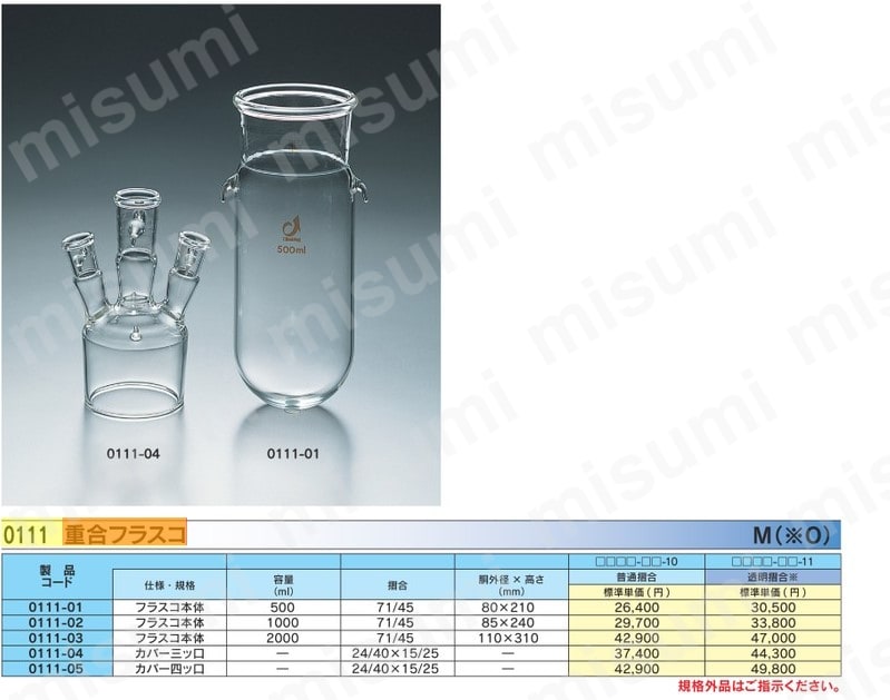 重合フラスコ CL0111シリーズ | アズワン | MISUMI(ミスミ)