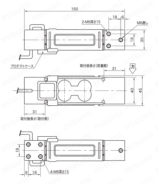 シングルポイント型ロードセル LC-4102 エー・アンド・デイ MISUMI(ミスミ)