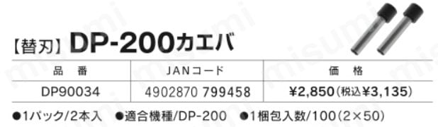軽あけ強力パンチ DP-200カエバ マックス（文具） MISUMI(ミスミ)