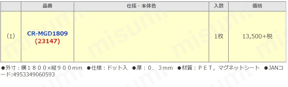ニューイージーボード・ドットCR-MGD1809 クラウン MISUMI(ミスミ)