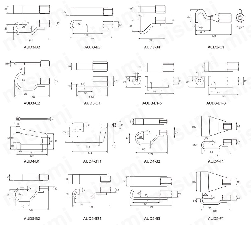 AUD3-C1 スライドハンマプラー板金フック ＫＴＣ（京都機械工具） ミスミ 113-0670