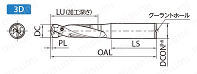 SS25-DRA210M-3 | マジックドリル ストレートシャンク SS-DRA型（加工