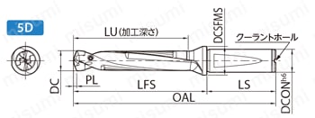 京セラ マジックドリル用ホルダ SF-DRA 加工深さ8×DC SF20-DRA150M-8-