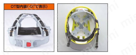 ヘルメット（通気孔付き・透明バイザータイプ） 内装