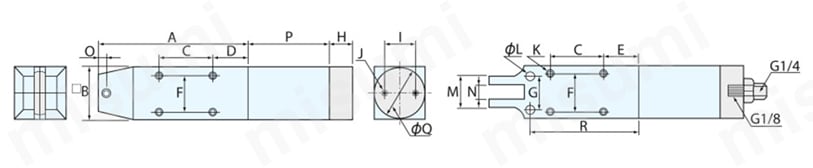 MSP50 ナイル 角型エヤーニッパ（MSP型） 室本鉄工 ミスミ 802-1432