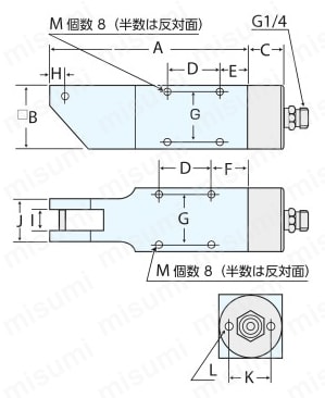 AM3 | ナイル 角型エヤーハサミ（AM型） | 室本鉄工 | ミスミ | 852-3246