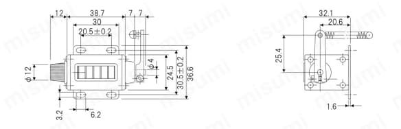 各種機械式カウンタ RS／RSL 外形図1