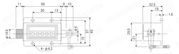 各種機械式カウンタ RS／RSL 外形図5