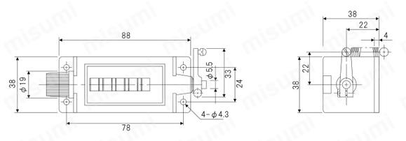 各種機械式カウンタ RS／RSL 外形図7