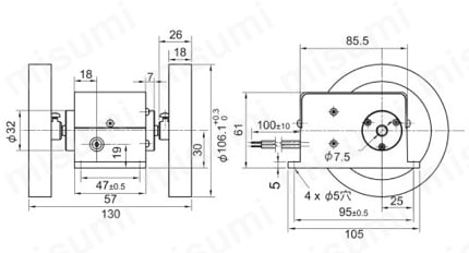 CT1シリーズ 長さ計測用発信器 外形図1