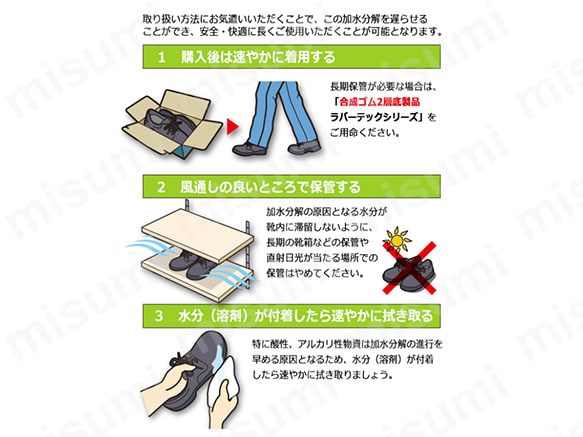 発砲ポリウレタン製品の取り扱い注意点。