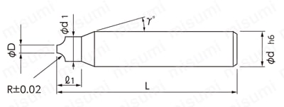 銅電極・アルミ・プラ用 インナーRカッター DIR | 日進工具 | MISUMI(ミスミ)