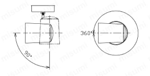 LED屋内ブラケット LEDS88002-88009 外形図6
