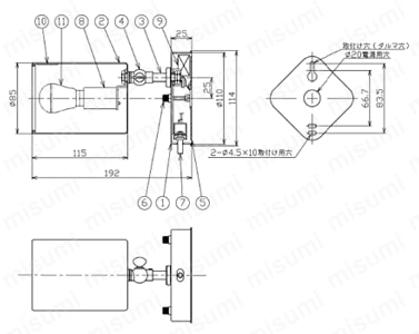 LED屋内ブラケット LEDS88002-88009 外形図13