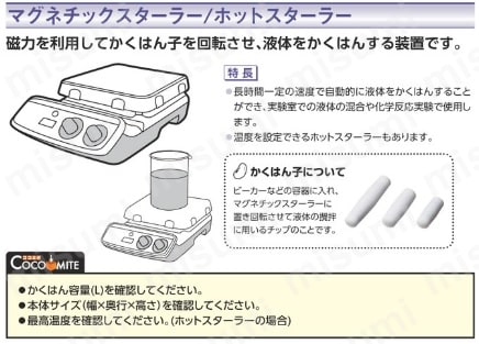 リモート式電磁スターラー HP90407 | ケニス | MISUMI(ミスミ)