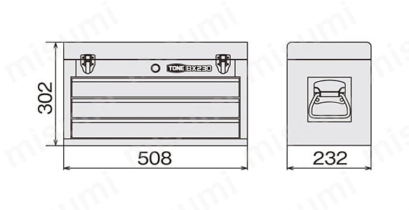 BX230ケース寸法図