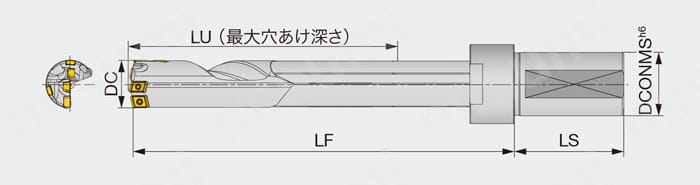 MCTR38.00XFM40-15 | 深穴加工用刃先交換式ガンドリル DeepTri-Drill