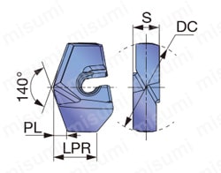 DrillForceMeister用ドリルヘッド SMP形 外形図