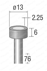 ビトリファイドダイヤモンド/CBNバー 軸径φ6.0 外形図8