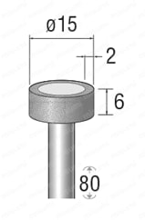 ビトリファイドダイヤモンド/CBNバー 軸径φ6.0 外形図9