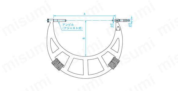 MC104-900-KOUSEI | 外側マイクロメータ アジャストアンビル式（検査
