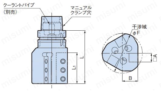 本店は 汎用角バイトホルダ180°マルチタイプ（HSKタイプ） | 大昭和精機 旋盤バイト
