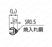 内径測定器 アンビル CG-S10A 外形図 