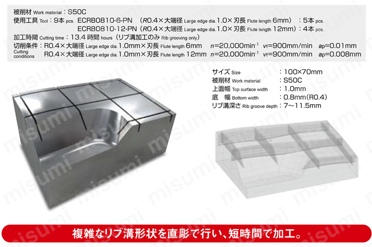 エポックコンビネーションリブボール ECRB-PN 加工事例2