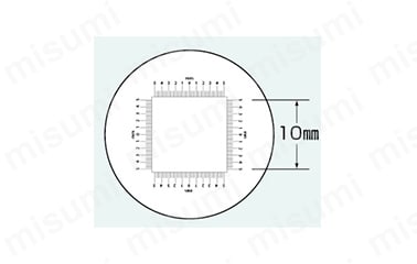インスペクションルーぺ目盛板L（1目盛0.2mm）