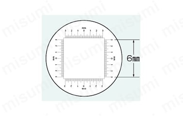 インスペクションルーぺ目盛板S（1目盛0.1mm）