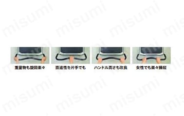 スチール台車 ダンディシリーズ 悪路用台車（大きな車輪径Typeエアータイヤ・ノーパンクタイヤ）:関連画像