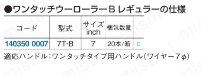 ワンタッチウーローラー 13ミリ レギュラー 7T-B 7インチ | 大塚刷毛