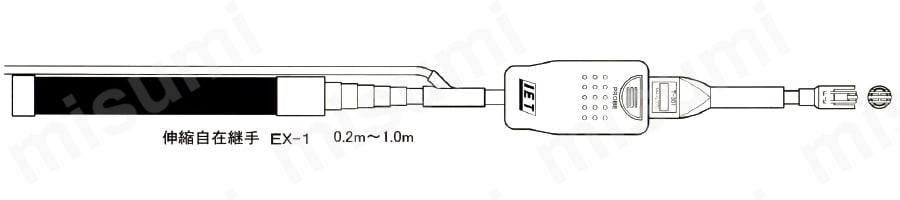 K熱電対デジタル温度計 TS-003 外形図01