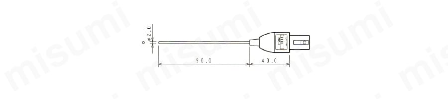 K熱電対デジタル温度計 TS-003 外形図02