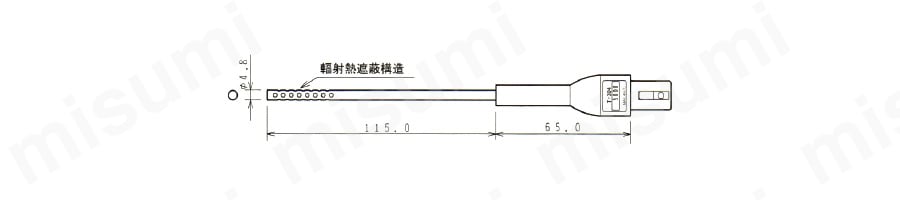 K熱電対デジタル温度計 TS-003 外形図06