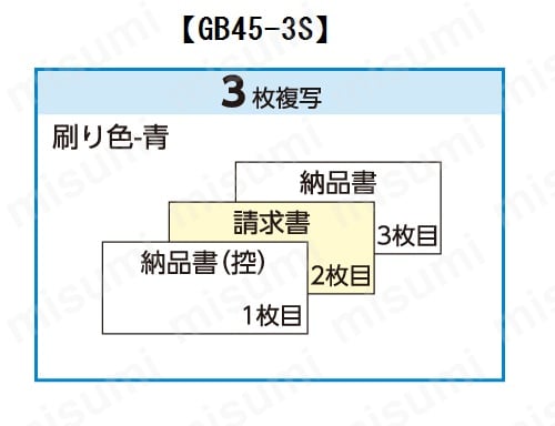 GB45-3S | ヒサゴ 納品書（税抜）請求付 3P | ヒサゴ | ミスミ