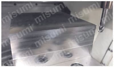 超硬防振型エンドミル スタブ形（スクエアタイプ） AE-VMSS 【追加工対応品】　立ち壁仕上げ1