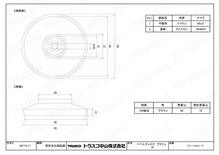 ベベルディスク | トラスコ中山 | MISUMI(ミスミ)